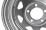 15" Silver Spoke Steel Trailer Rim 5-lug on 4.5"
