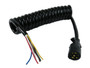 120" Coiled Molded Cord & 7-way RV Plug