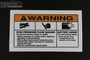 Battery Warning Decal / Sticker