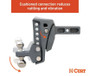 Adjustable Cushion Ball Mount 2-5/16" & 2" - 15,000 lbs.