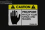Pinch Point Warning Decal / Sticker