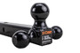 3-Ball 2" Receiver Hollow Straight Mount 1-7/8", 2" and 2-5/16" Balls - 10,000 lbs. - Black