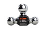 3-Ball 2" Receiver Straight Mount 1-7/8",2",and 2-5/16" Balls - 10,000 lbs.-Chrome