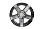 15" 5 lug on 4.5 " Series 7 Aluminum Trailer Wheel - Black/silver