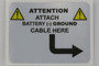 Battery Ground to Motor Ground Terminal Label