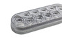 LED Trailer utility light 10 diode oval clear lens