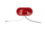 Oval 6D LED Clearance Marker Light with Reflector - Red
