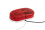 Oval 6D LED Clearance Marker Light with Reflector - Red