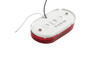 Oval 6D LED Clearance Marker Light with Reflector - Red