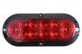 6.5" LED Oval Stop Turn & Tail Light - Plastic Housing - Red