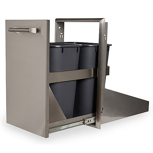 Pull Out Trash and Recycle - Front and Back Bins