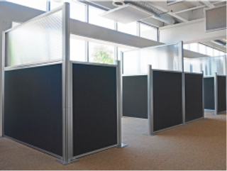 Portable and Acoustic Partition Hush Panel™ Configurable Cubicle Partition