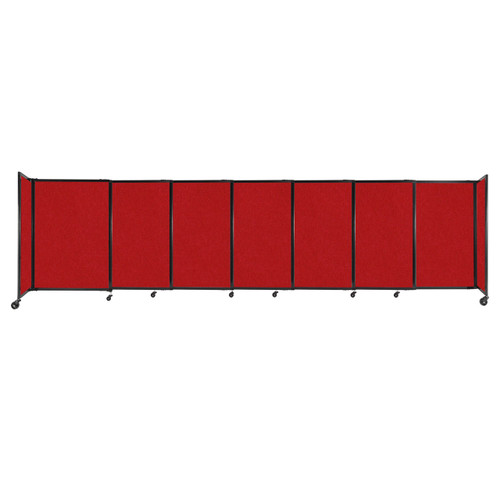 StraightWall¨ Sliding Portable Partition 15'6" x 4' Red Fabric