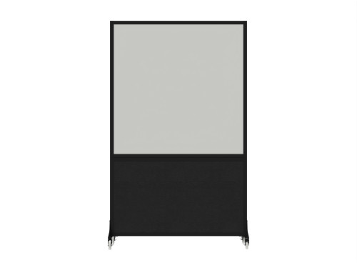DivideWrite™ Portable Whiteboard Partition 4' x 6' Black Fabric - Black Trim