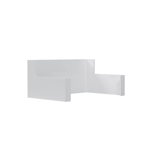 EverPanel® 20' x 9"6" x 8' Trade Show Booth Kit - White with White Frame