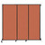 The Wall-Mounted QuickWall Sliding Partition with Papaya fabric.