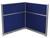 The 6' x 4' Pre-Configured Hush Panel Cubicle (L Shape) with royal blue fabric.