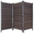 The folding wicker partition can be used indoors and outdoors.