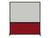 DivideWrite™ Portable Whiteboard Partition 6' x 6' Red Fabric - Black Trim