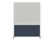 DivideWrite™ Portable Whiteboard Partition 5' x 6' Ocean Fabric - White Trim