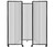 tRoom Divider 360¨ Accordion Portable Partition 8'6" x 7'6" Clear Fluted Polycarbonate