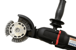 The MBX® – the one step tool that easily removes rust, corrosion, oxidation, adhesives, gaskets, layers of paint, undercoating, sealers, vinyl and dresses weld seams. The flexible-wire belts rotate in a patented housing, spinning outward with centrifugal force and working on a cushion of air. The MBX® – the one step tool that easily removes rust, corrosion, oxidation, adhesives, gaskets, layers of paint, undercoating, sealers, vinyl and dresses weld seams. The flexible-wire belts rotate in a patented housing, spinning outward with centrifugal force and working on a cushion of air.