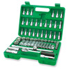 Toptul GCAI6001 Professional Grade 3/8" DR. 6PT Flank Socket Set 60pcs