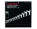 Toptul GPAX1601 Hi-Performance Combination 15° Wrench Set Pouch Bag 16pcs