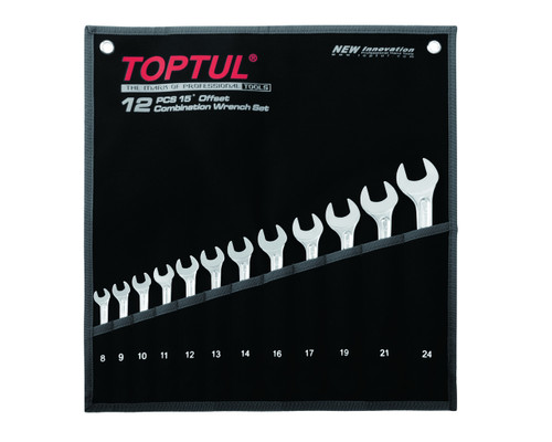 Toptul GPAX1203 Hi-Performance Combination 15° Wrench Set 12pcs