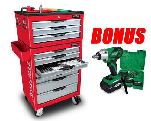 Toptul TTPK1000R Tool Kit 10 Drawer Metric/AF 372pcs