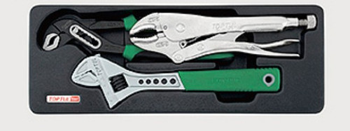 Toptul GBAT0303 (A) Adjustable Wrench & Pliers Set 3pcs