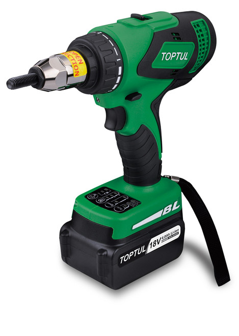Toptul KPNA0510 Cordless Rivet Nut Tool Brushless 18V 4.0Ah Li-Ion Kit