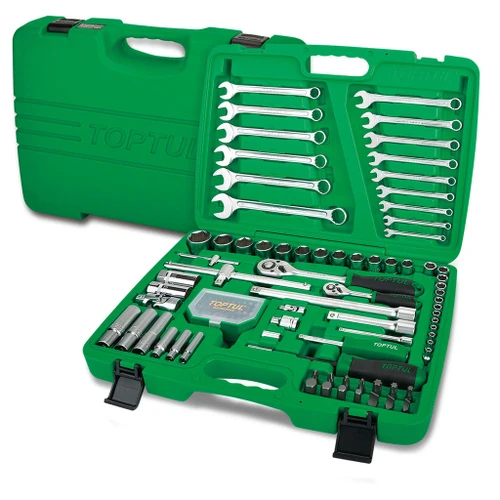 Toptul GCAI106B Professional Grade Flank Socket Wrench Set 6PT 1/4" & 1/2" 106pcs