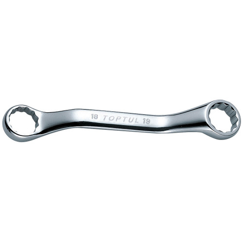 Toptul AAAK1819 Midget Double Ring 45° Spanner 18x19mm