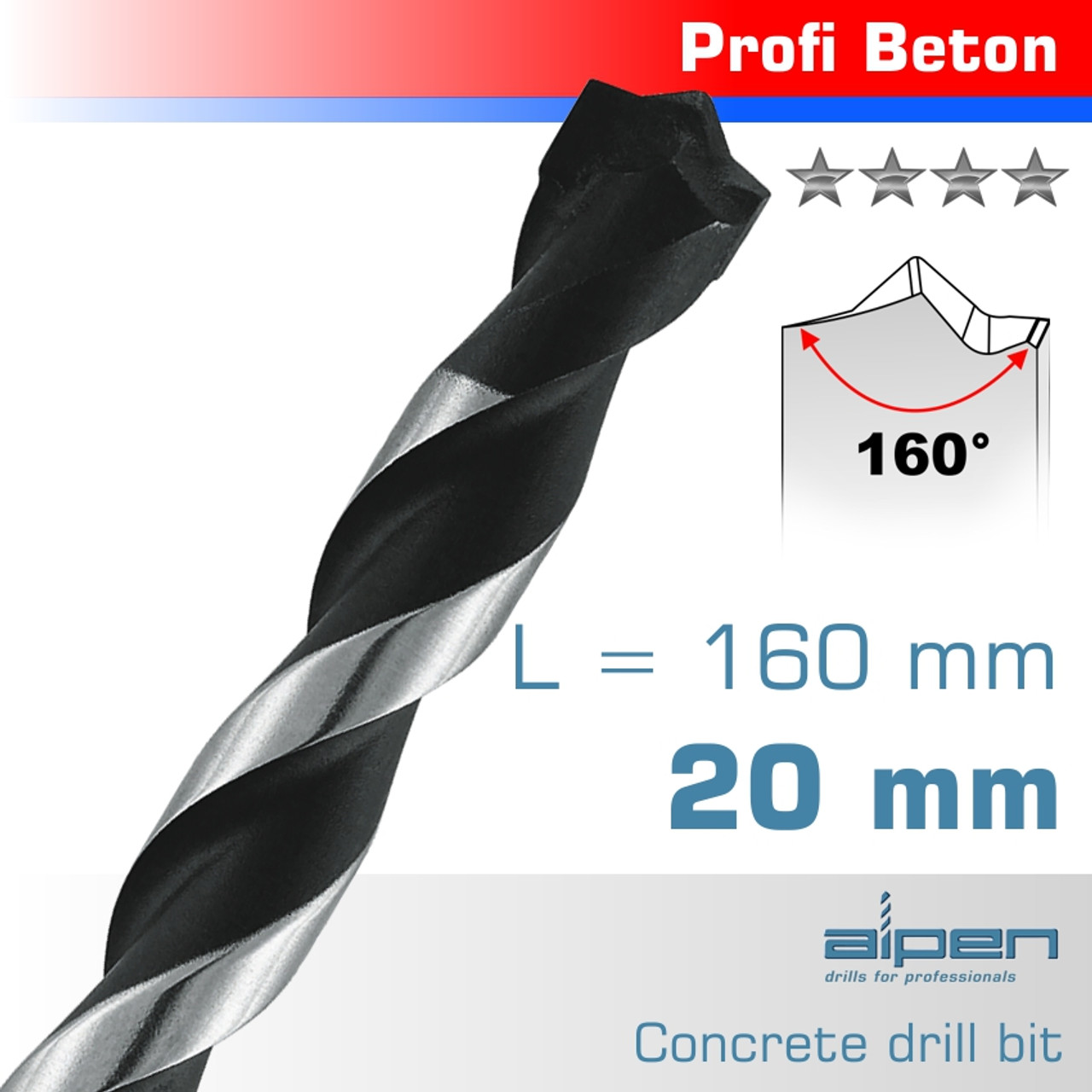 Beton shop drill bit