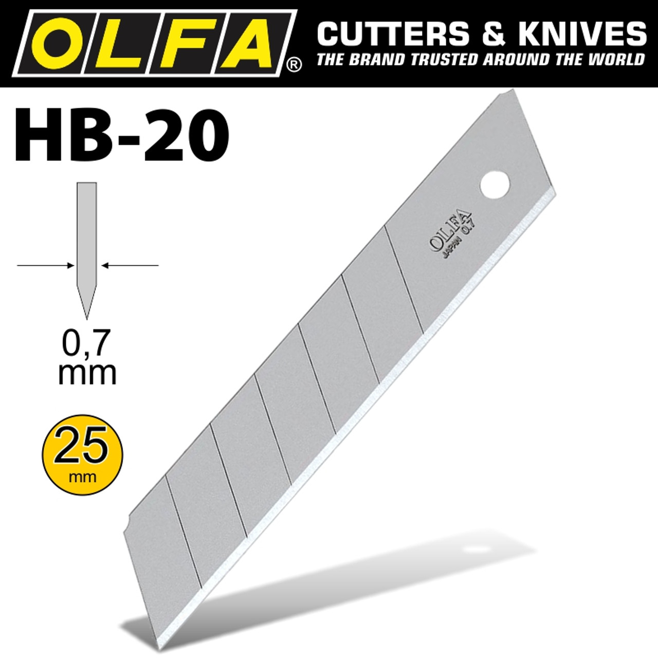 Olfa HBB-5B 5pk 25mm Snap Off Blade