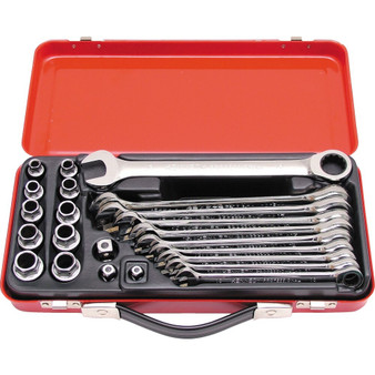 KennedyPro 1019mm RATCHET SPANNER andSOCKET SET 23PC