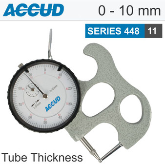 TUBE THICKNESS GAUGE 10MM 0.02MM ACC. 0.01MM GRAD.