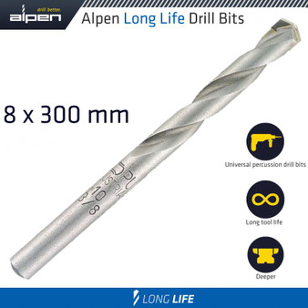 MASONRY DRILL BIT LONG LIFE 8 X 300MM