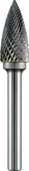 TC ROTARY BURR 12MM ARC POINTED NOSE FOR HARD METALS