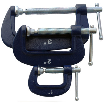 CLAMP G 3 PIECE 25 50 & 75 MM SET 1 2 & 3' KIT
