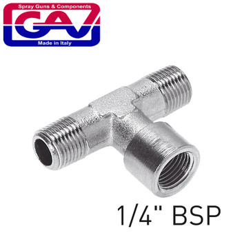 T CONNECTOR 1/4' MFM