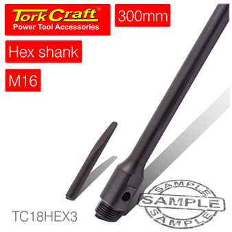 HEX SHANK ADAPTOR  M16X13MM FOR DIAM CORE 300MM