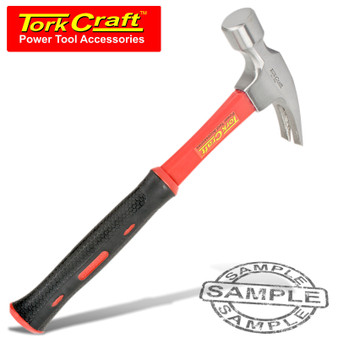 HAMMER CLAW 700G (24OZ) FIBREGLASS HANDLE 295MM & FULL POL HEAD