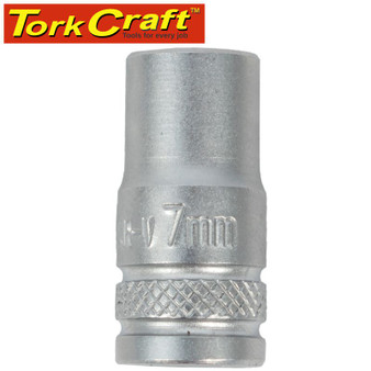 SOCKET 7MM 1/4' DRIVE CRV 12 POINT