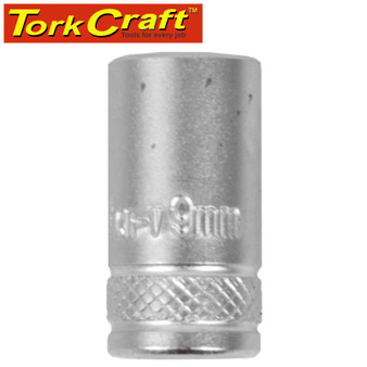 SOCKET 9MM 1/4' DRIVE CRV 12 POINT