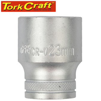 SOCKET 23MM X 31.8MM 1/2' DRIVE CRV 12 POINT