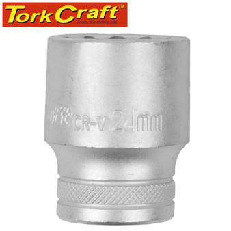 SOCKET 24MM X 31.8MM 1/2' DRIVE CRV 12 POINT