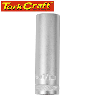 SOCKET 17MM 1/2' DR DEEP SOCKET CRV 12 POINT