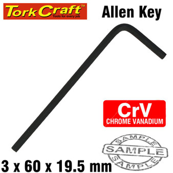 ALLEN KEY CRV BLACK FINISHED 3.0 X 60 X 19.5MM